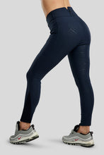 Load image into Gallery viewer, OUTLET MoMichelle Hybrid Logo Leggings - Navy, Fullgrip