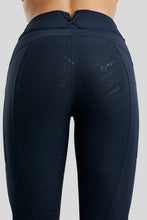 Load image into Gallery viewer, OUTLET MoMichelle Hybrid Logo Leggings - Navy, Fullgrip