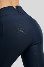 Load image into Gallery viewer, OUTLET MoMichelle Hybrid Logo Leggings - Navy, Fullgrip