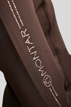 Load image into Gallery viewer, OUTLET MoFlora Rosegold Crystal Logo Jacket - Brown