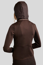 Load image into Gallery viewer, OUTLET MoFlora Rosegold Crystal Logo Jacket - Brown