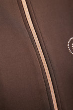 Load image into Gallery viewer, OUTLET MoFlora Rosegold Crystal Logo Jacket - Brown