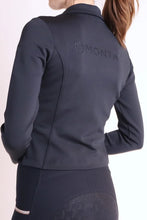 Load image into Gallery viewer, MoTina Crystal Softshell Cropped Jacket - Navy
