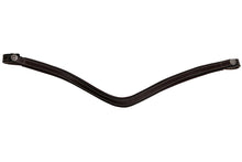 Load image into Gallery viewer, Classic Curved Contrast Leather Browband - Brown
