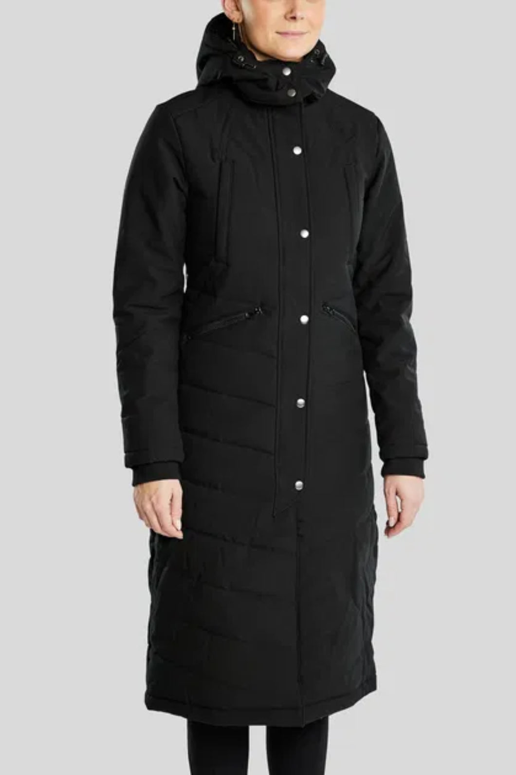 Dicte Extra Long Jacket With Slits - Black