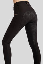 Load image into Gallery viewer, MoMaddie Rosegold Logo Crystal Breeches - Black
