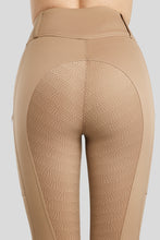 Load image into Gallery viewer, MoElaine Lasercut Logo Riding leggings - Latte, Fullgrip
