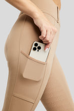 Load image into Gallery viewer, MoElaine Lasercut Logo Riding leggings - Latte, Fullgrip
