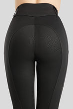 Load image into Gallery viewer, MoElaine Lasercut Logo Riding leggings - Black, Fullgrip
