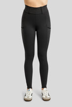 Load image into Gallery viewer, MoElaine Lasercut Logo Riding leggings - Black, Fullgrip
