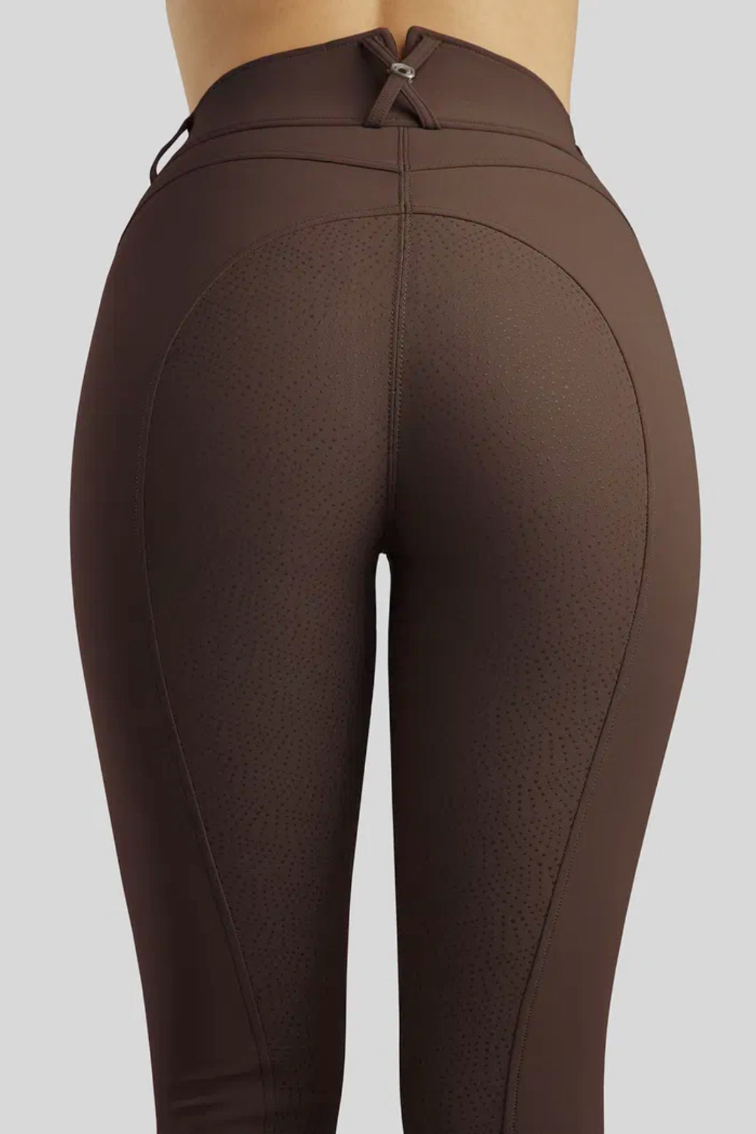 Megan Highwaisted Yati Breeches - Brown, Fullgrip