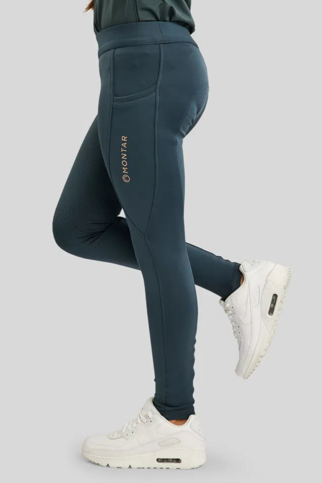 Junior MoWinnie Rosegold Leggings - Dark Slate, Fullgrip
