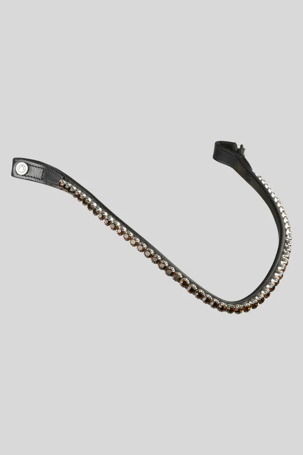 Fair Curved Crystal Browband - Bronze