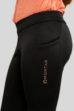 Load image into Gallery viewer, Junior MoWinnie Rosegold Leggings - Black, Fullgrip
