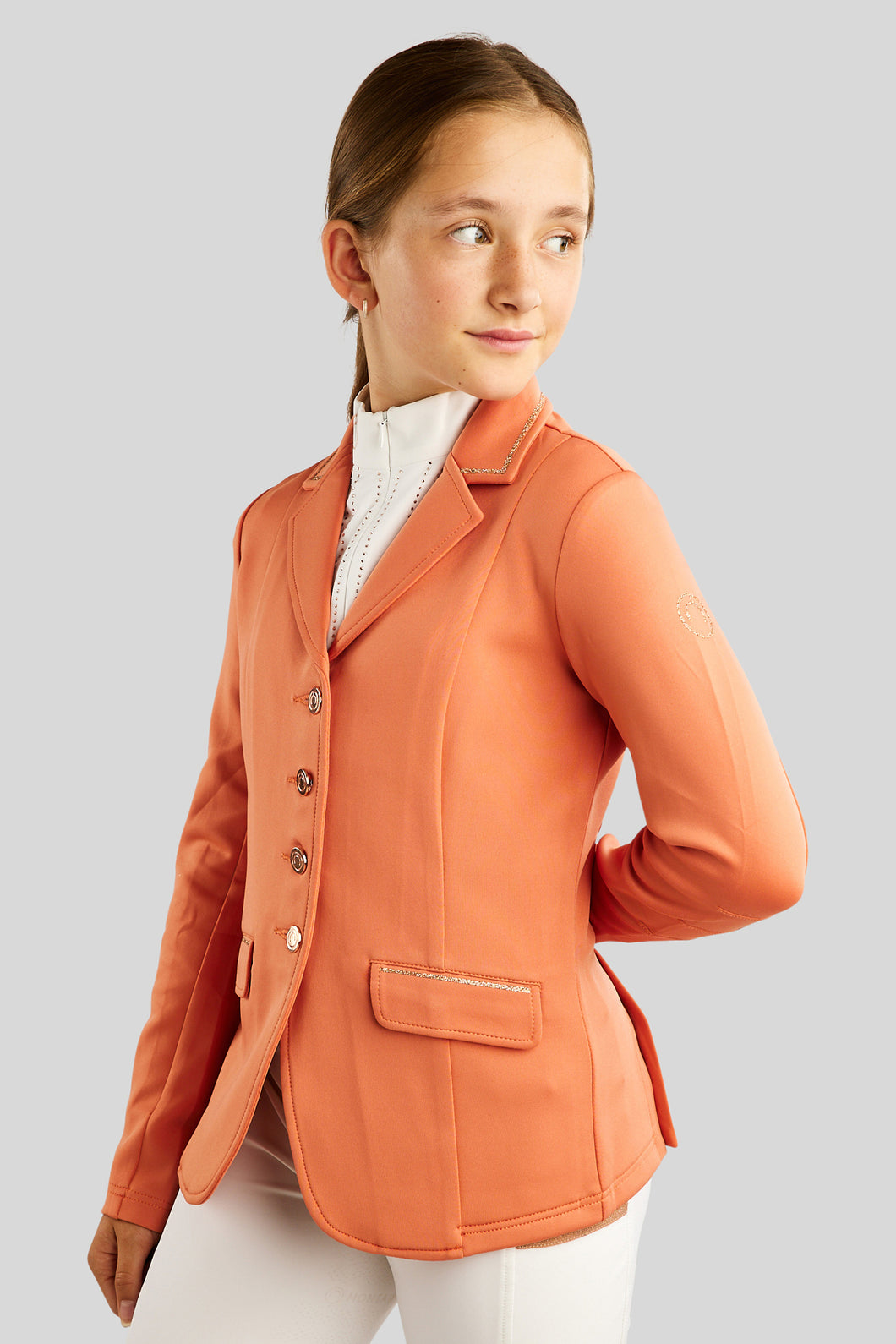 MoHelen Junior Rosegold Sparkle Competition Jacket - Watermelon