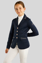 Load image into Gallery viewer, MoHelen Junior Rosegold Sparkle Competition Jacket - Navy
