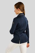 Load image into Gallery viewer, MoHelen Junior Rosegold Sparkle Competition Jacket - Navy
