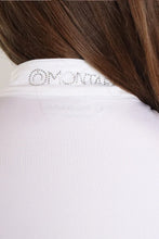 Load image into Gallery viewer, MoAviana Tone in Tone Crystal Polo - White
