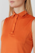 Load image into Gallery viewer, Fiona Sleeveless Technical Polo - Burnt Orange
