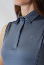 Load image into Gallery viewer, Fiona Sleeveless Technical Polo - Dove Blue
