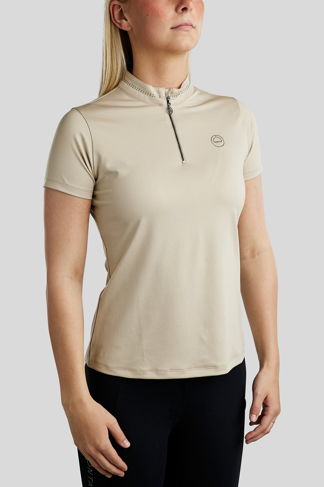 MoBlair Crystal Training Shirt - Light Silver/Grey
