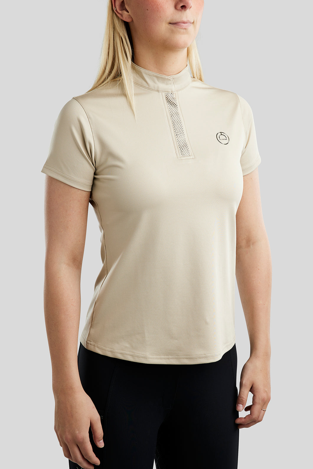 Junior MoBriella Crystal Tech Polo - Silver Grey