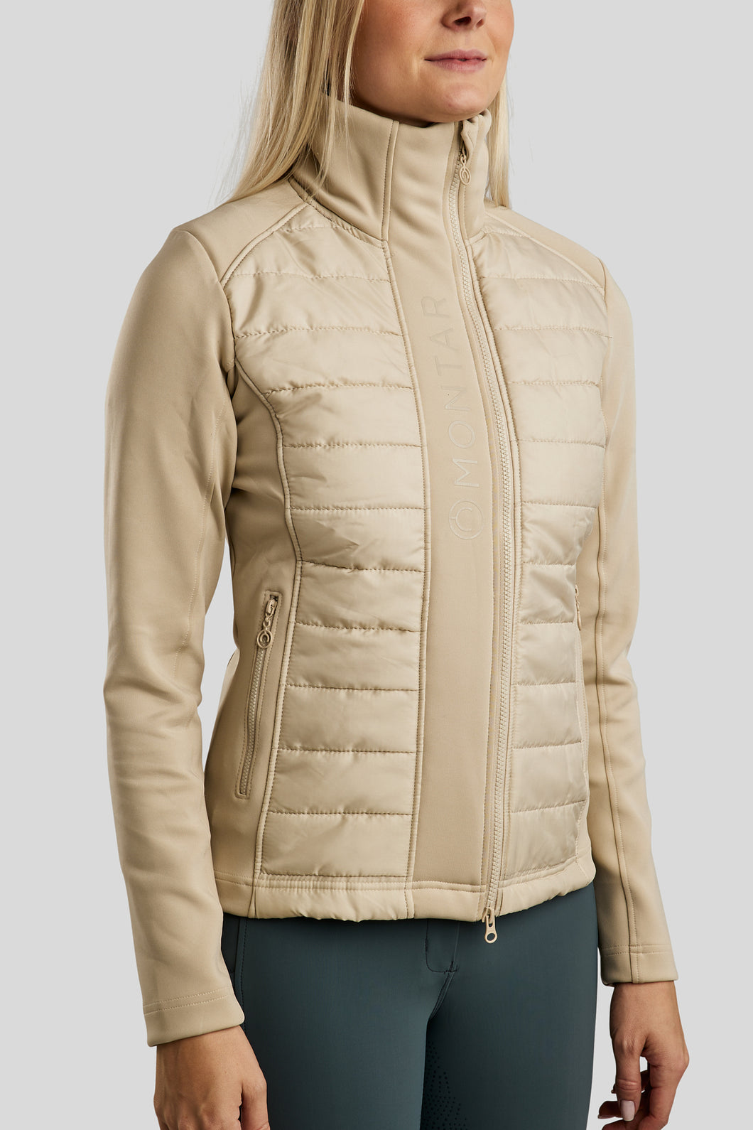Emma Quilted Body Jacket - Warm Light Grey