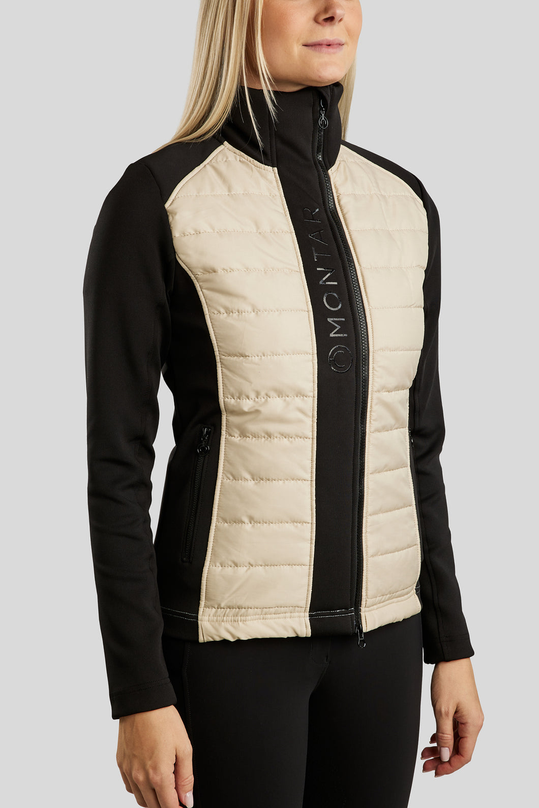 MoMartha Contrast Hybrid Jacket - Warm Light Grey