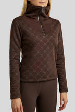 Load image into Gallery viewer, MoLara Logo Printed Quarter Zip - Brown
