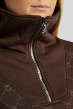 Load image into Gallery viewer, MoLara Logo Printed Quarter Zip - Brown
