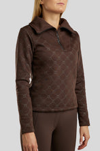 Load image into Gallery viewer, MoLara Logo Printed Quarter Zip - Brown
