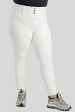 Load image into Gallery viewer, Briella Highwaisted Rosegold Crystal Breeches - White, Fullgrip
