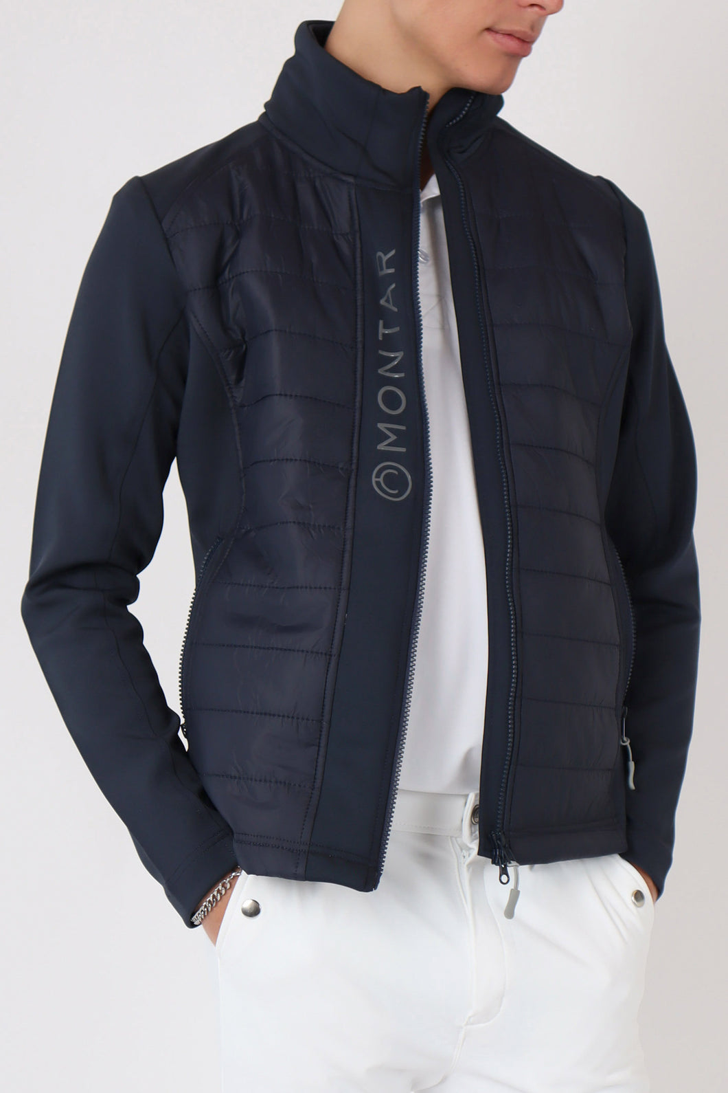 Emanuel Quilted Body Jacket - Navy