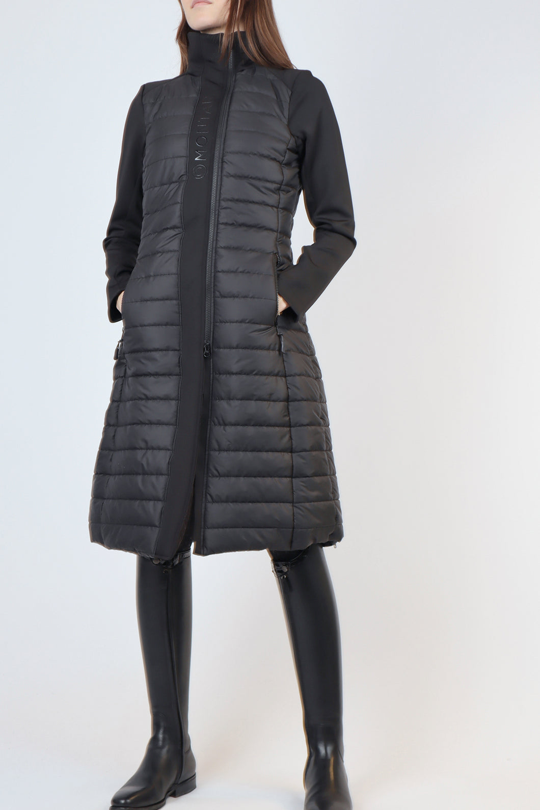 Emma Long Hybrid Jacket - Black