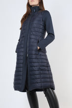 Load image into Gallery viewer, Emma Long Hybrid Jacket - Navy
