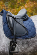 Load image into Gallery viewer, Free Dressage Logo Tape Saddle Pad - Navy
