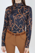 Load image into Gallery viewer, Haily Bridle Print Baselayer - Navy
