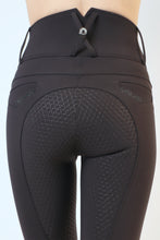 Load image into Gallery viewer, Kirstin Crystal Extra Highwaisted Breeches - Black, Fullgrip
