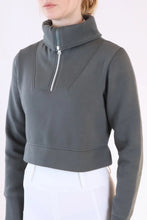 Load image into Gallery viewer, MoSimone Cropped Quarter Zip - Jade
