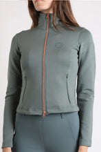 Load image into Gallery viewer, MoTina Crystal Softshell Cropped Jacket - Jade
