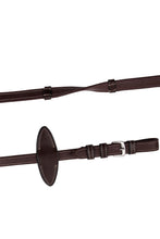 Load image into Gallery viewer, Grip Soft Leather Reins - Brown/Cream with Buckles
