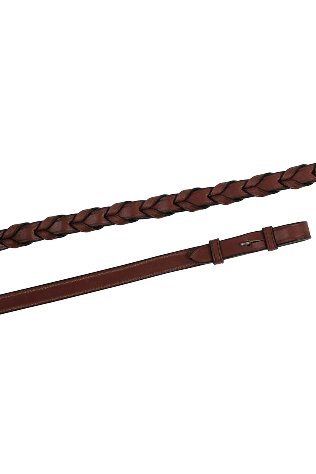 Laced Leather Reins - Brown