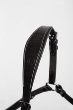 Load image into Gallery viewer, Papillon Leather Breastplate with Martingale - Black
