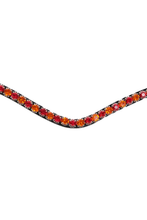 Load image into Gallery viewer, Fair Curved Crystal Browband - Red
