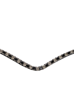 Load image into Gallery viewer, Fair Curved Crystal Browband - Black

