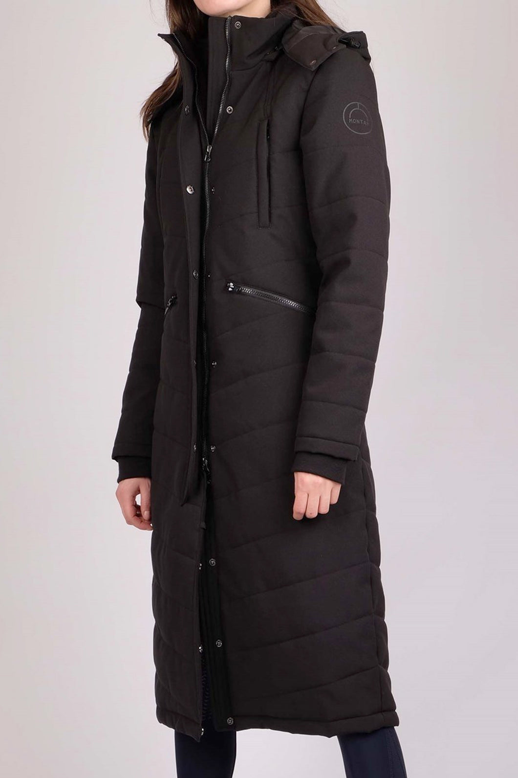 Dicte Extra Long Jacket With Slits - Black