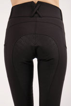 Load image into Gallery viewer, REBEL Gold Glitter Highwaisted Breeches - Black, Fullgrip
