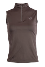 Load image into Gallery viewer, Everly Crystal Sleeveless Technical Polo - Grey
