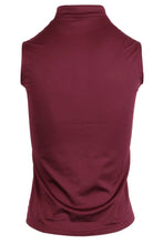 Load image into Gallery viewer, Everly Crystal Sleeveless Technical Polo - Plum
