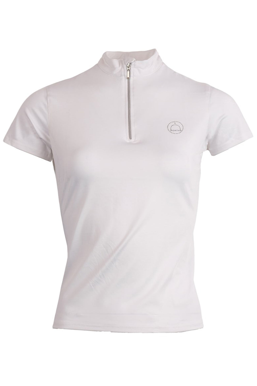 Everly Technical Crystal Polo - White